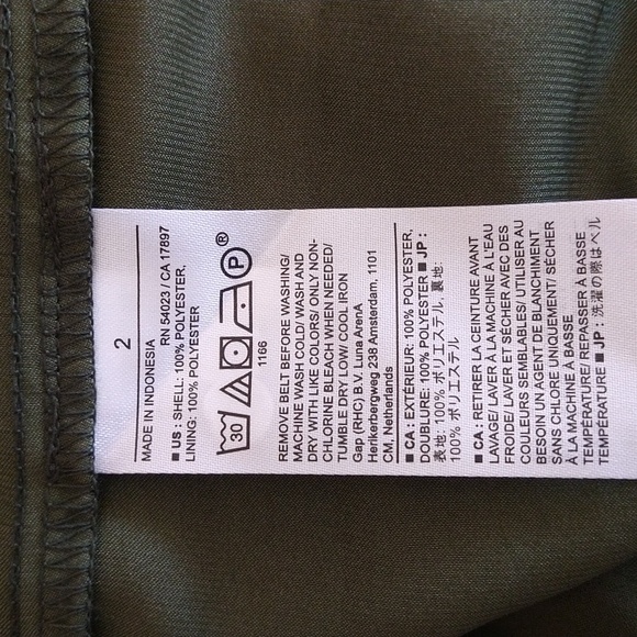 NWT Banana Republic olive green dress Sz 2 - Picture 12 of 12